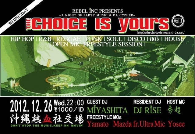 THE CHOICE IS yours