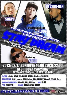 sloth presents STAY DREAM Vol.35 / 2.17 SUN