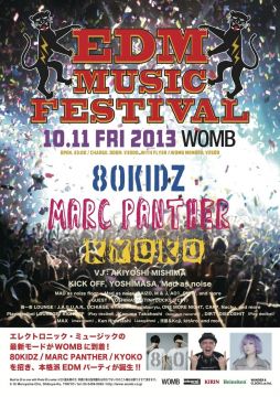 EDM MUSIC FESTIVAL＠WOMB feat. 80KIDZ／MARC PANTHER／DJ KYOKO