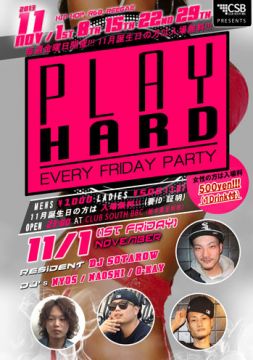 PLAY HARD (EVERY FRIDAY PARTY) vol.31