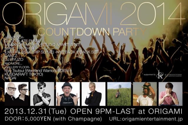 "ORIGAMI COUNTDOWN PARTY 2014" SUPPORTED BY KO PRODUCTIONS