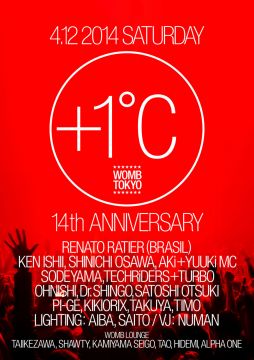 WOMB 14th ANNIVERSARY "WOMB TOKYO +1°C"