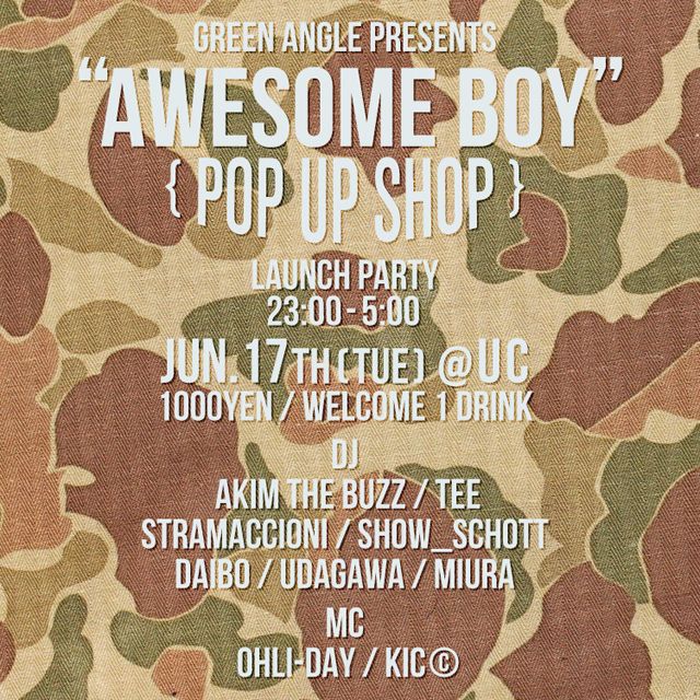  "AWESOME BOY" POP UP SHOP LAUNCH PARTY