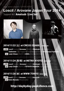 Loscil / Arovane Japan Tour support live act Ametsub