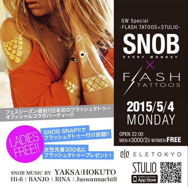 SNOB GW Special-FLASH TATOOS×STULIO-