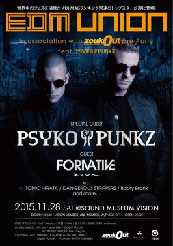 EDM UNION in association with ZoukOut pre-Party feat. Psyko Punkz