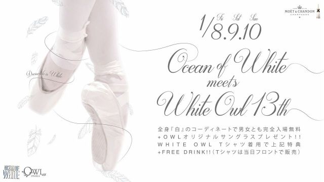 【LADY 2 LOVE】 OCEAN OF WHITE meets WHITE OWL 13th