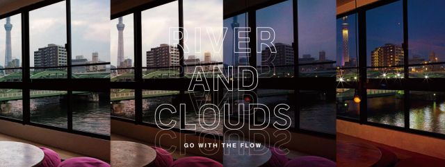 river and clouds