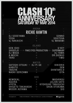 RICHIE HAWTIN以外は全員Back to Back！「CLASH 10th ANNIVERSARY」の出演エリア別ラインナップが公開